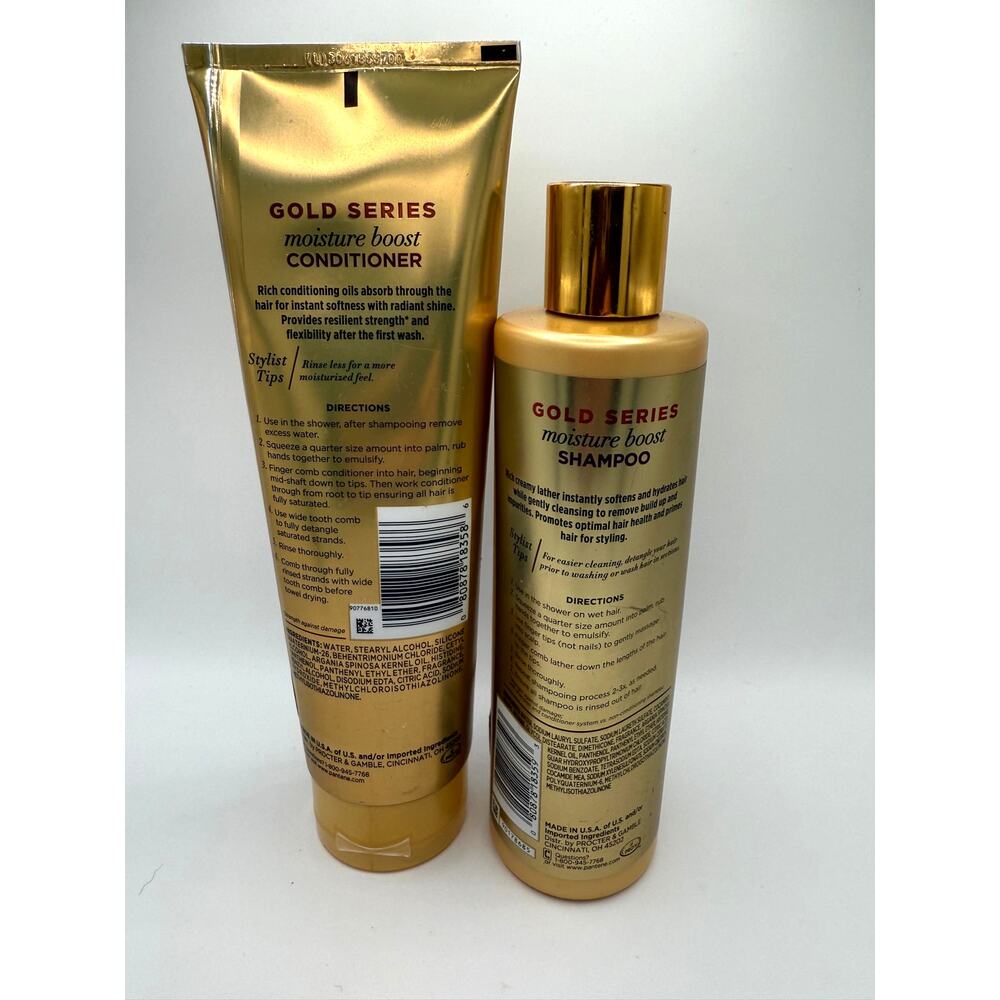 Pantene Gold Series Moisture Boost Shampoo and Conditioner Bundle 270ml/250ml - Picture 5 of 5